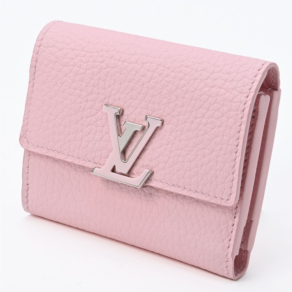 Louis Vuitton Portefeuille Capucines Taurillon Leather Pink Wallet Handbag